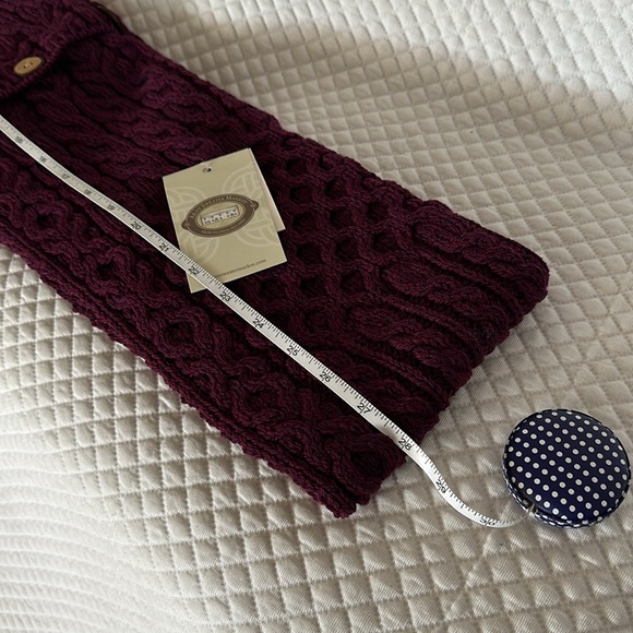 ♥️Irish Aran Sweater Market Merino Wool Snood Infinity Scarf - Picture 8 of 11